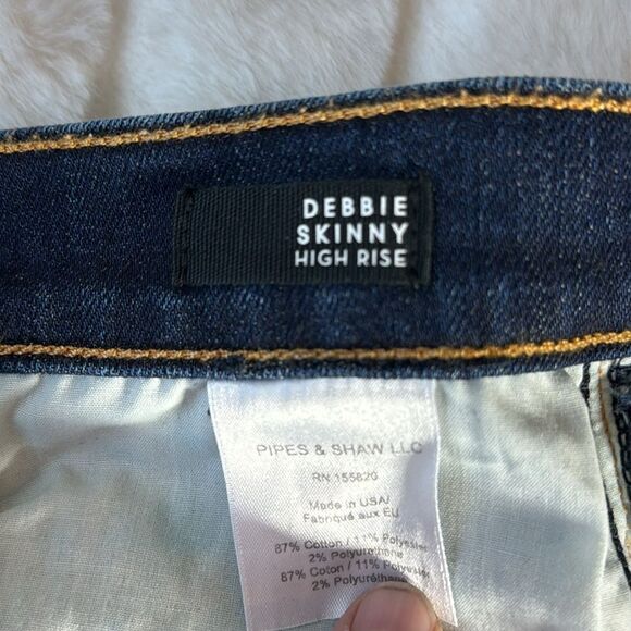 Veronica Beard Debbie High Rise Skinny Jeans with Button Detail Sz 27 - Picture 11 of 14